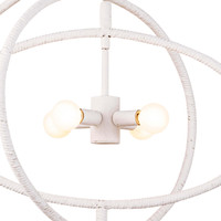 White Sail Chandelier with four G Type Candelabra Base (E12) bulbs, featuring a minimalist, airy design.