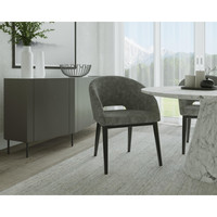 Thatcher Dining Black - Antique Grey Armchair