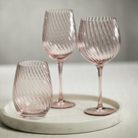 Sierra Optic Swirl White Wine Glasses, Set 4, view 7
