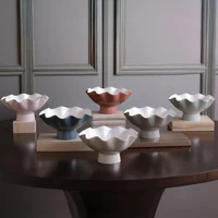 Encanto Carola Dove White Small Pedestal Bowl - Pedestal Side View | Bone & Brass