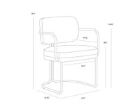 Jalen Dining Milliken Cognac Armchair