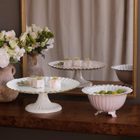 Encanto Vienna Pedestal Cake Plate (Cream White), view 6