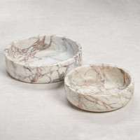 Rosso Verona Marble Bowl, Large - Bowl Side View | Bone & Brass