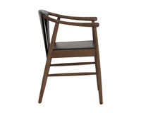 Aran Dining Onyx Leather Armchair