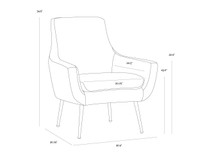 Aletta Nono Petrol Lounge Chair