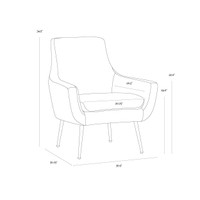 Aletta Nono Petrol Lounge Chair, view 4