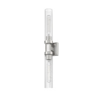 Brushed Nickel Fluted Glass Wall Sconce, view 5