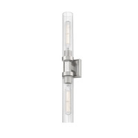 Brushed Nickel Fluted Glass Wall Sconce