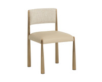 Bayard Antique Brass - Napa Beige / Santa Cruz Oatmeal Dining Chair