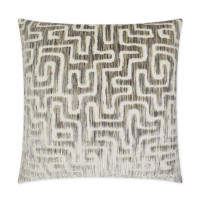 Adina Taupe & Cream Decorative Throw Pillow | Bone & Brass