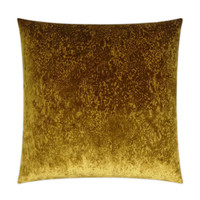 Grated Ochre Golden Throw Pillow, a 24x24 luxury designer accent pillow with refined texture.