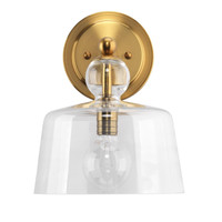 Hudson Brass Wall Sconce - Sconce Installed | Bone & Brass