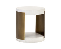Cavette End White Table