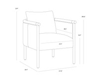 Wilder Ludlow Sesame Leather Lounge Chair