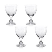 Patricia Tall Red Wine Glass, Set 4 - Glass Stem Detail | Bone & Brass