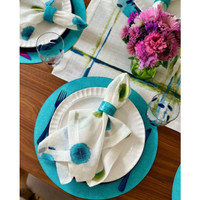 Halo Reversible Round Placemats, Set 4 - Placemat View | Bone & Brass