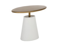 Kadin White Side Table