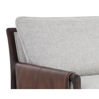 Mauti Cognac & Gray Buckle Sofa, view 5