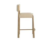 Bayard Antique Brass - Napa Beige / Santa Cruz Oatmeal Counter Stool