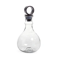 Artisan Hammered Glass Decanter w/ Iron Top | Bone & Brass