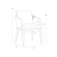 Capri Dining Drift Brown - Palazzo Cream Armchair, view 11