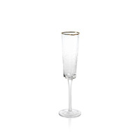 Kamarone Triangular Champagne Flutes Gold Rim, Set of 4 | Bone & Brass