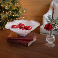 White Alabaster Wave Extra Large Bowl - Bowl Detail | Bone & Brass