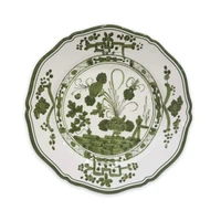 Vida Faenza 11" Dinner Plate Set of 4 White and Green