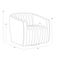 Garrison Swivel Abbington Navy Lounge Chair, view 4