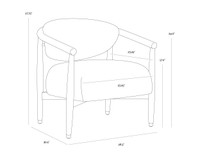 Sigrid Antique Brown - Gifford Script Lounge Chair