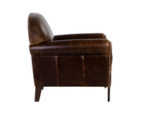 Bastoni Chocolate Leather Lounge Chair