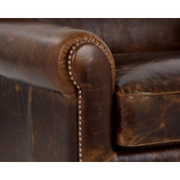 Bastoni Chocolate Leather Lounge Chair, view 2
