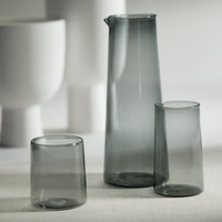 Lanvin Glass Pitcher | Gray, Cobalt Blue or Green - Pitcher Side View | Bone & Brass