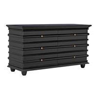 Ascona 6-Drawer Chest, Hand Rubbed Black, view 15