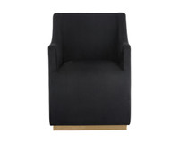 Zane Wheeled Dining Abbington Black Armchair