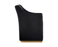 Zane Wheeled Dining Abbington Black Armchair