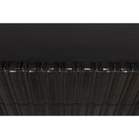 Daryl pale black ribbed mahogany dresser with three drawers and metal pulls.