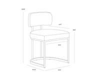 Larissa Napa Cognac / Rhea Light Barley Dining Chair