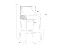 Gianni Dillon Stratus / Dillon Black Counter Stool