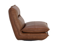 Colson Swivel Armless Cognac Leather Chair