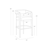 Mavia Barstool Ludlow Sesame Leather, view 11