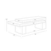 Herriot Light Brown / Summer Sand Coffee Table, view 3