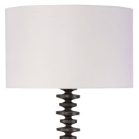 Fishbone Floor Lamp Ebony - Floor Lamp Shade | Bone & Brass