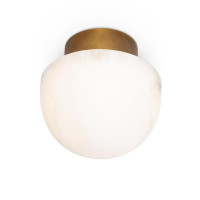 Parker Alabaster Flush Mount Natural Brass, view 2