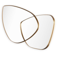 Harmony Large Natural Brass Overlapping Mirror with bold, edgy frames and unique organic shapes.