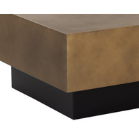Blakely Antique Brass Coffee Table, view 2