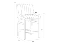 Halden Bravo Metal Counter Stool