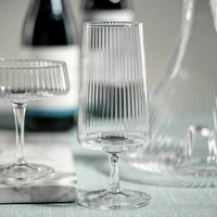 Benji Ribbed Fluted Textured Cocktail Glasses, Set 4 - Glass Detail | Bone & Brass