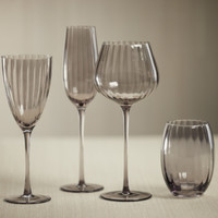 Madden Grey Stemless All-Purpose Glasses, Set 4 - Glass Close Up | Bone & Brass