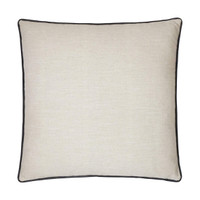 Ghent Taupe Throw Pillow, Black Trim | Bone & Brass